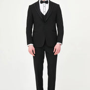 Glitter Peak Lapel Black Tuxedo