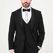 Glitter Peak Lapel Black Tuxedo