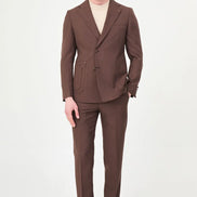 Men's Dark Brown Two-Button Suit