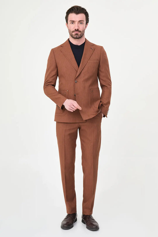 Men's Rust Two-Button Suit