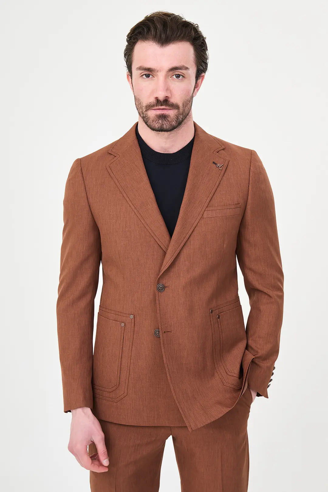 Men's Rust Two-Button Suit