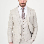 Plaid Suit Beige