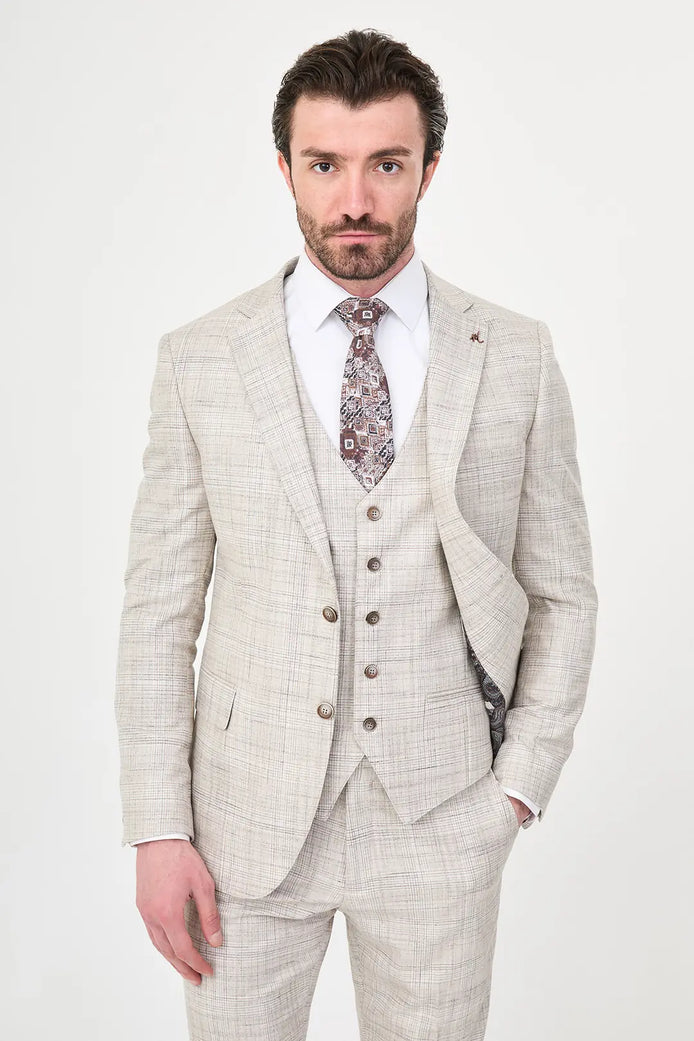 Plaid Suit Beige