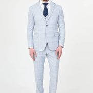 Plaid Suit Blue