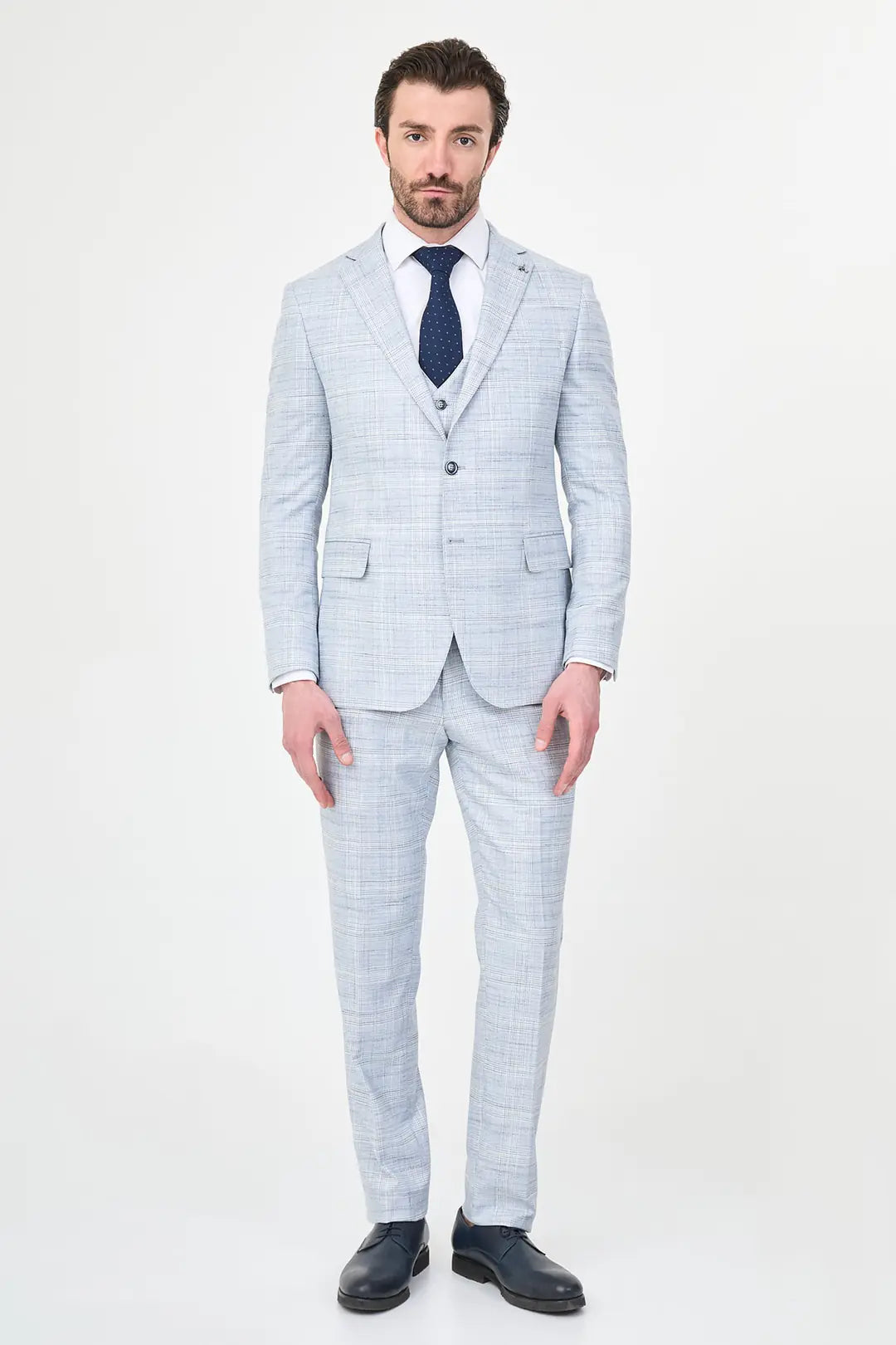 Plaid Suit Blue