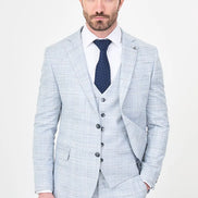 Plaid Suit Blue