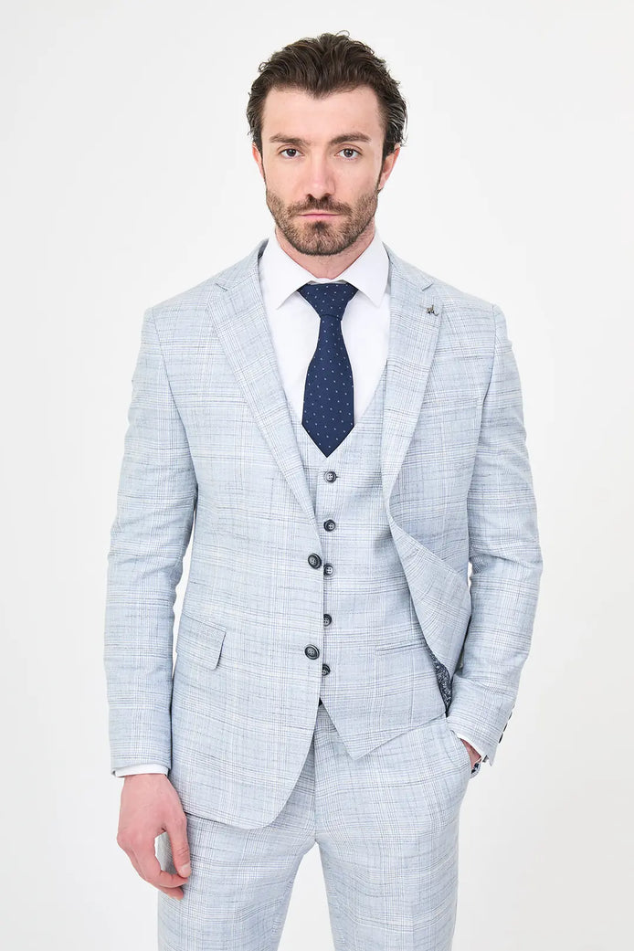Plaid Suit Blue