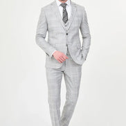 Plaid Suit Gray