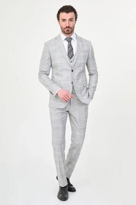 Plaid Suit Gray