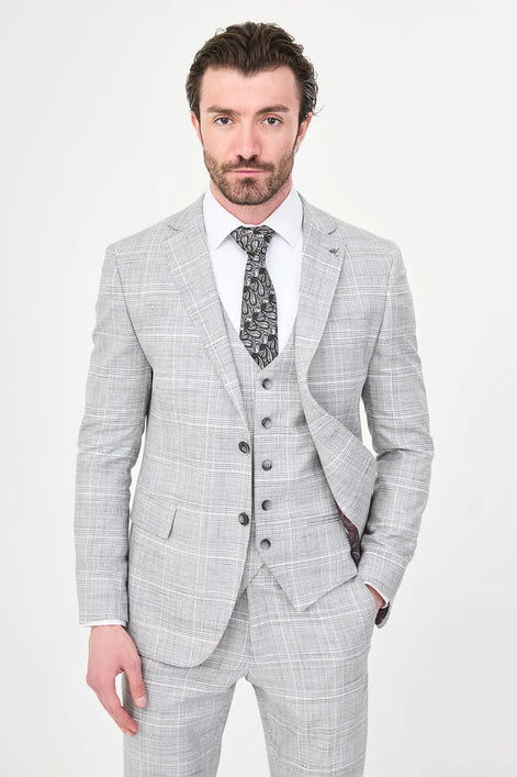 Plaid Suit Gray