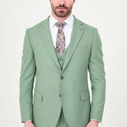 Sage Green Three-Piece Slim Fit Suit