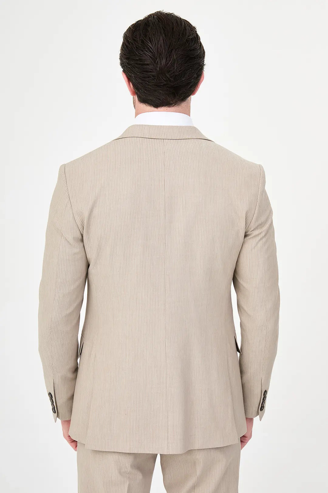 Striped Suit Beige