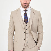Striped Suit Beige