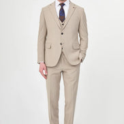 Striped Suit Beige