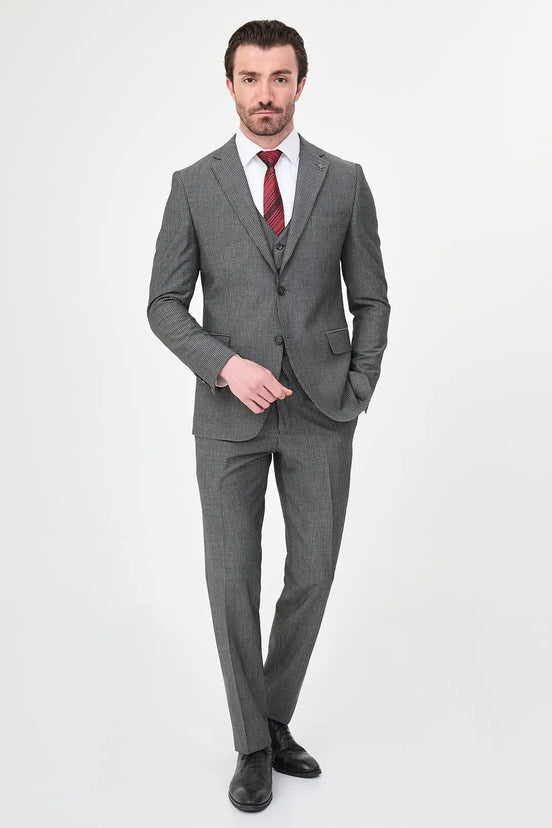 Striped Suit Black