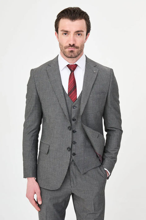 Black Striped Suit