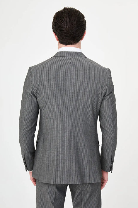 Striped Suit Black