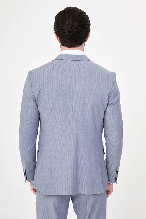 Striped Suit Blue