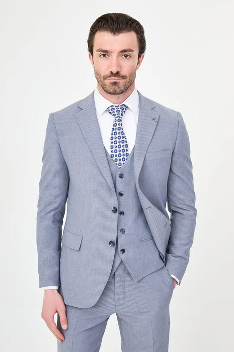 Striped Suit Blue