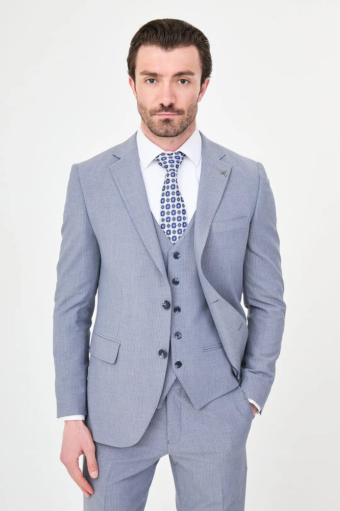 Striped Suit Blue