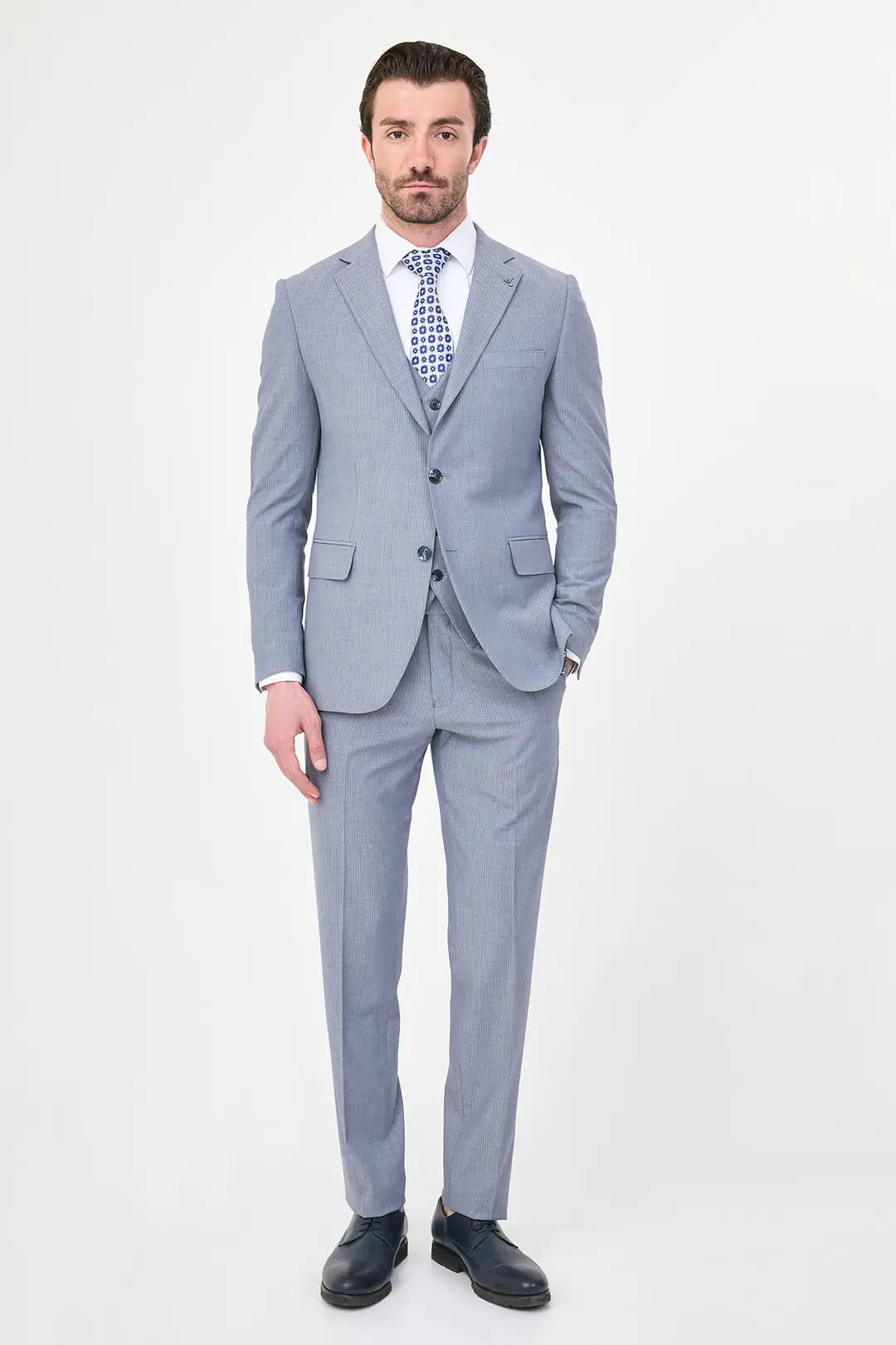 Striped Suit Blue