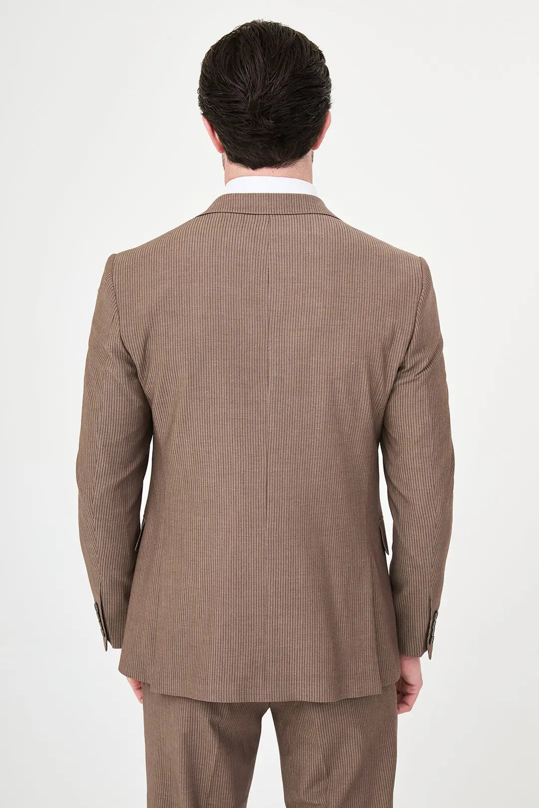 Striped Suit Brown