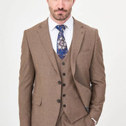 Striped Suit Brown
