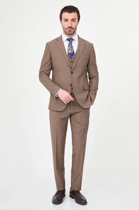 Striped Suit Brown