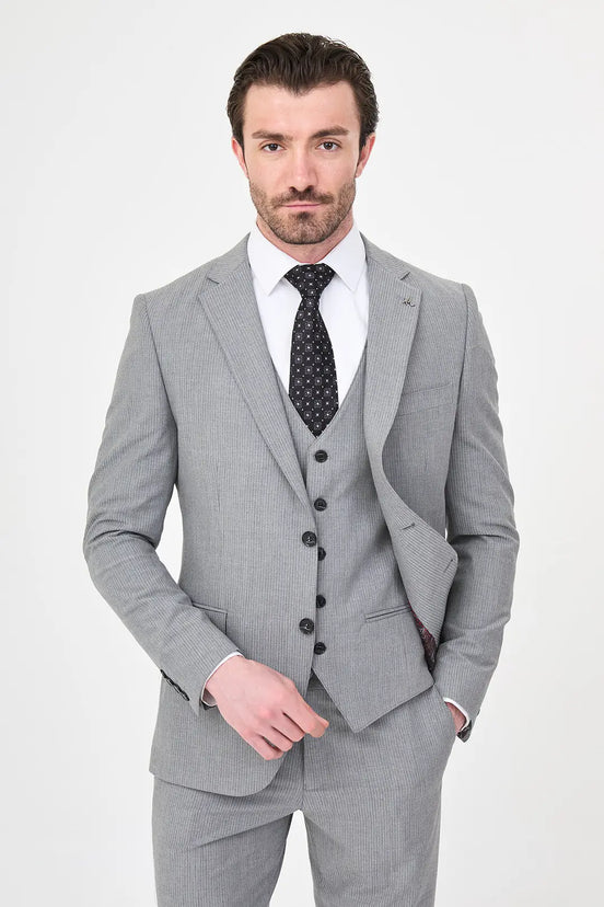 Striped Suit Gray