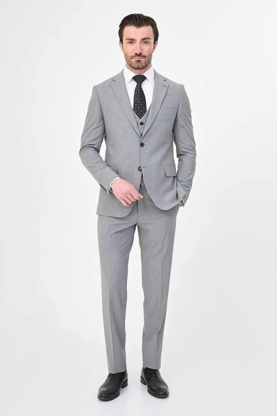 Striped Suit Gray