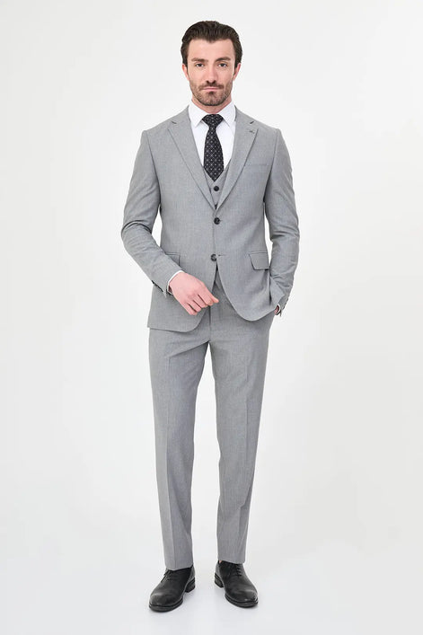 Striped Suit Gray