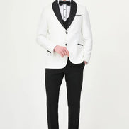 White Detachable Shawl Lapel Tuxedo