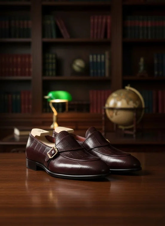 Brown leather shoes