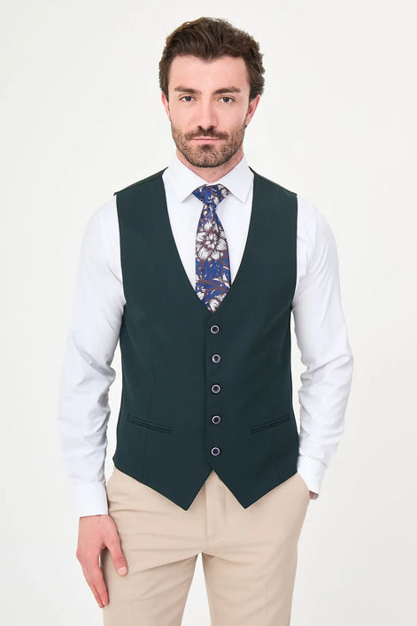 Emerald Green Slim Vest
