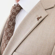 Ames Beige Notch Lapel 3 Piece Suit