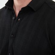 Ames Black Striped Shirt