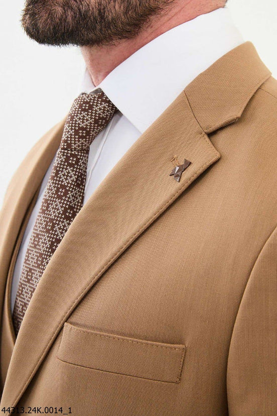 Camel 3 Piece Suit