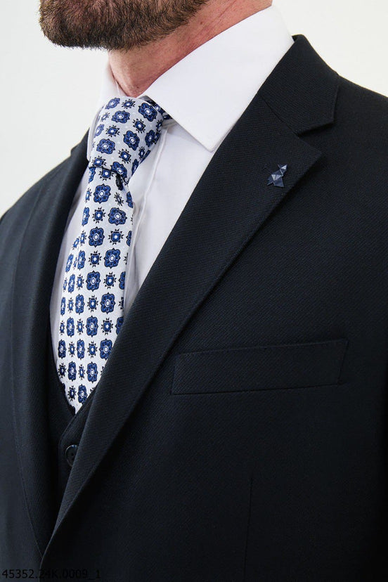 Dark Blue Wool Suit