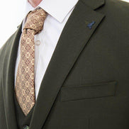 Ames Khaki Notch Lapel 3 Piece Suit