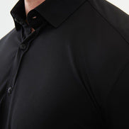 Ames Men's Slim Fit Cotton Shirt Black