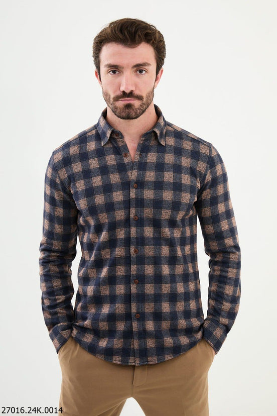 Brown Plaid Shirt