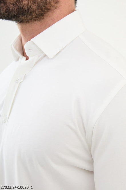 Ames Men's Slim Fit Cotton Shirt White