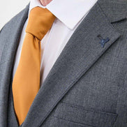 Ames 3 Piece Notch Lapel Wool Navy Blue Suit