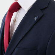 Ames Dark Blue Notch Lapel 3 Piece Suit