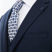 Ames Navy Blue Notch Lapel 3 Piece Suit