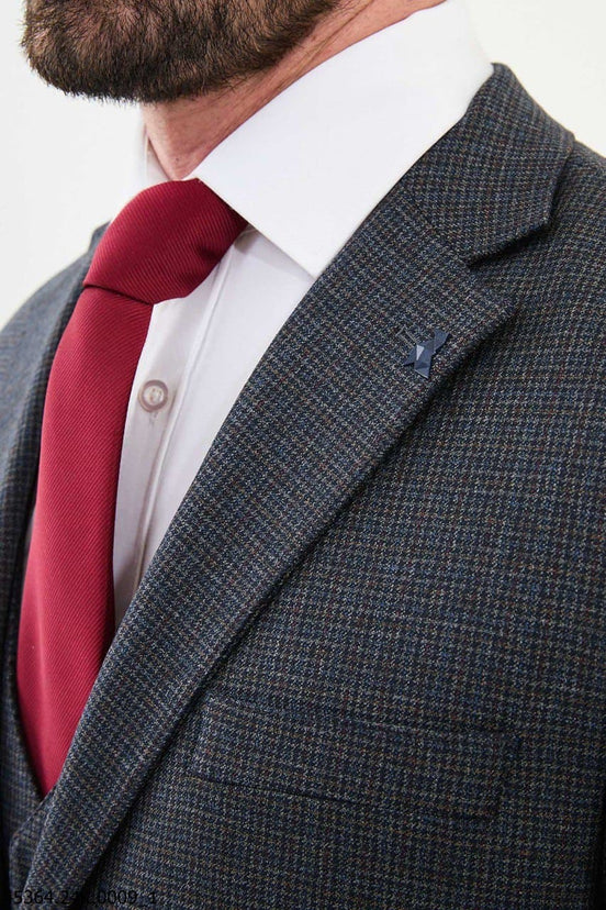 3 Piece Shepherds Check Wool Suit