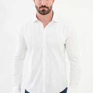 Ames White Striped Shirt