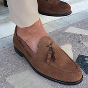 Bellingham Brown Suede Tassel Loafers