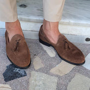 Bellingham Brown Suede Tassel Loafers