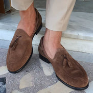Bellingham Brown Suede Tassel Loafers